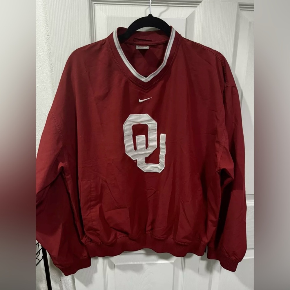 2000s NIKE x UNIVERSITY OF OKLAHOMA SIZE M VINTAGE NYLON JACKET - SOME FLAWS